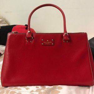 kate spade red purse (large)